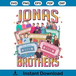 Retro Jonas Brothers Cassette Swifties Eras Tour PNG Download