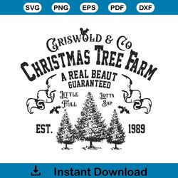 Retro Vintage Christmas Tree Farm Svg Cricut Files