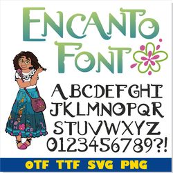 Encanto Font ttf, Encanto Font svg, Encanto png, Encanto otf, Disney svg font, Disney font ttf, Cricut Encanto Font svg