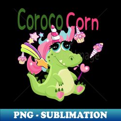 Croco Corn - Vibrant Sublimation Design - Instant Download
