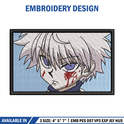 Killua embroidery design, Hunter x hunter embroidery, Anime design, Embroidery shirt, Embroidery file, Digital download