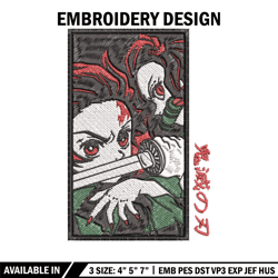Kamado family embroidery design, Tanjiro embroidery, Embroidery shirt, Embroidery file, Anime design,Digital download