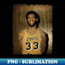 Basketball Legends - Vintage Kareem Abdul Jabbar Design - High-Quality PNG Sublimation File