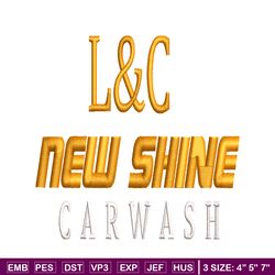 L&C New shine embroidery design, L&C New shine embroidery, logo design, embroidery file, logo shirt, Digital download.