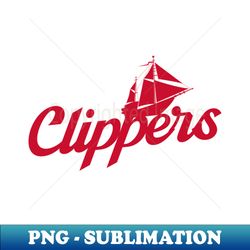 PNG Transparent Digital Download - Clippers Basketball Retro - Instantly Elevate Your Sublimation Game