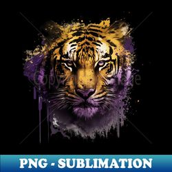Tiger Face Sublimation Design - Roaring Strength in High-Quality PNG Digital Download