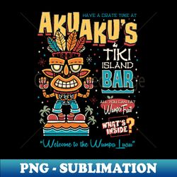Aku Aku Tiki Island - Sublimation PNG - Tropical Hawaiian Video Game Art