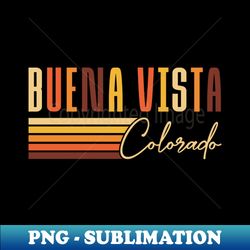 Vintage Landscape Sublimation Digital Download - Explore the Beauty of Buena Vista Colorado - Unique - Transparent Souvenir for Outdoor Adventure Lovers