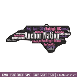 The Anchor Nation Logo embroidery design, logo embroidery, logo design, Embroidery file, logo shirt, Instant download.