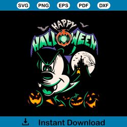 Mickey Halloween Vampire Spooky Season SVG Digital File