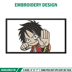 Luffy kid embroidery design, One piece embroidery, Anime design, Embroidery shirt, Embroidery file, Digital download