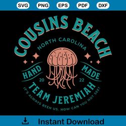 Cousins Beach North Carolina Team Jeremiah SVG Cutting File