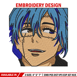 Mahito box embroidery design, Jujutsu embroidery, Embroidery shirt, Embroidery file, Anime design, Digital download