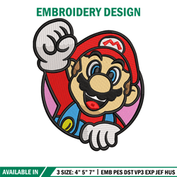 Mario circle embroidery design, Mario embroidery, Embroidery file, Embroidery shirt, Emb design,Digital download
