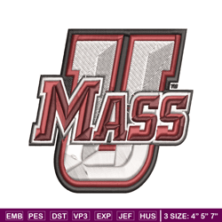 Massachusetts Minutemen embroidery design, Massachusetts Minutemen embroidery, logo Sport embroidery, NCAA embroidery.