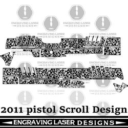 Engraving Laser Designs 2011 Pistol Scroll Design