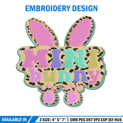 Mini bunny Logo embroidery design, Mini bunny embroidery, logo design, embroidery file, logo shirt, Digital download.