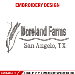 Moreland Farms logo embroidery design, Moreland embroidery, logo shirt, logo design, Embroidery shirt, Digital download.