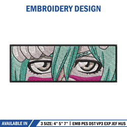 Nel tu eyes embroidery design, Bleach embroidery, Anime design, Embroidery shirt, Embroidery file, Digital download
