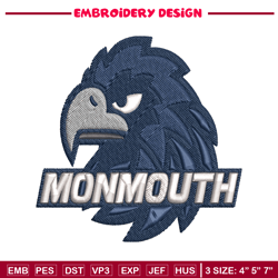 Monmouth Hawks embroidery, Monmouth Hawks embroidery, Basketball embroidery, Sport embroidery, NCAA embroidery.