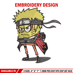 Naruto spongebob breathing embroidery design, Naruto embroidery, logo shirt, anime design, anime shirt, Digital download