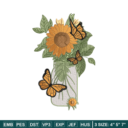 Sunflowers embroidery design, Sunflowers embroidery, flowers design, logo design, logo shirt, Digital download