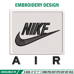 Nike Air embroidery design, Nike Air embroidery, Nike design, embroidery file, logo shirt, Digital download.