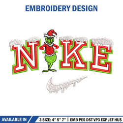 Nike chrismas embroidery design, Chrismas embroidery, Nike design, Embroidery shirt, Embroidery file, Digital download