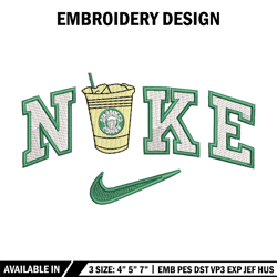 Nike coffee embroidery design, Starbuck embroidery, Nike design, Embroidery shirt, Embroidery file,Digital download