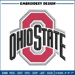 Ohio State Buckeyes embroidery design, Ohio State Buckeyes embroidery, logo Sport, Sport embroidery, NCAA embroidery.