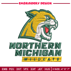 Northern Michigan Wildcats embroidery, Northern Michigan Wildcats embroidery, Sport embroidery, NCAA embroidery.