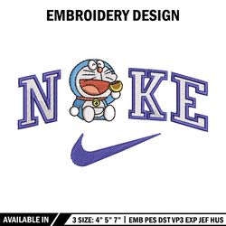 Nike doraemon embroidery design, Doraemon embroidery, Emb design, Embroidery shirt, Embroidery file, Digital download