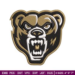 Oakland Golden Grizzlies embroidery, Oakland Golden Grizzlies embroidery, logo Sport, Sport embroidery, NCAA embroidery.