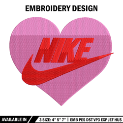 Nike heart Logo embroidery design, Nike heart embroidery, Nike design, logo shirt, Embroidery shirt, Digital download.