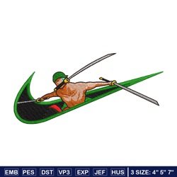 Zoro sword Nike embroidery design, One Piece embroidery, Nike design, anime design, anime shirt, Digital download