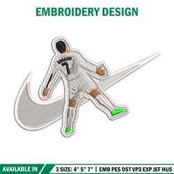 Nike ronaldo embroidery design, Ronaldo embroidery, Nike design, Embroidery shirt, Embroidery file, Digital download