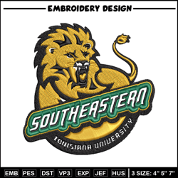 Southeastern Louisiana Lions embroidery design, Southeastern Louisiana Lions embroidery, logo Sport, NCAA embroidery.