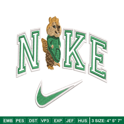 Squirrel nike embroidery design, Squirrel nike embroidery, logo design, embroidery file, logo shirt, Digital download.