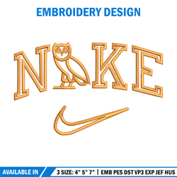 Nike x owl embroidery design, Owl embroidery, Nike design, Embroidery file, Embroidery shirt, Digital download