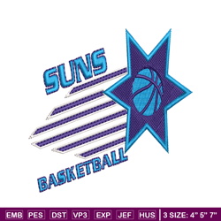 Suns basketball embroidery design, Suns basketball embroidery, logo design, embroidery basketball, Digital download.