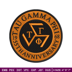 Tau Gamma Sigma embroidery design, logo embroidery, embroidery file, logo design, logo shirt, Digital download.
