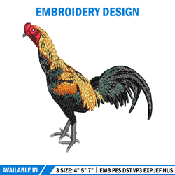 Rooster embroidery design, Logo embroidery, embroidery file, animal design, logo shirt, Digital download.