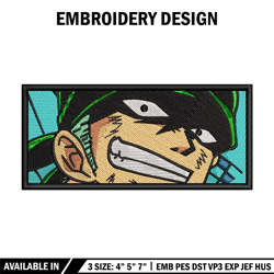 Roronoa Zoro smile embroidery design, One Piece embroidery, embroidery file, anime design, anime shirt, Digital download