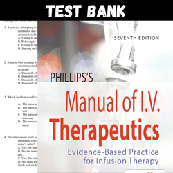Latest 2023 PHILLIPSS MANUAL OF I.V. THERA- PEUTICS: EVIDENCE-BASED PRACTICE FOR LISA GORSKI Test bank |  All Chapters
