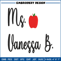 Vanessa B Logo embroidery design, Vanessa B logo embroidery, logo design, embroidery file, logo shirt, Digital download.
