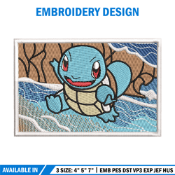 Squirtle box embroidery design, Pokemon embroidery, Anime design, Embroidery file, Embroidery shirt, Digital download