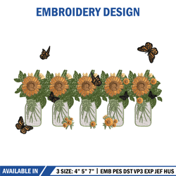 Sunflowers embroidery design, Sunflowers embroidery, flowers design, embroidery file, logo shirt, Digital download
