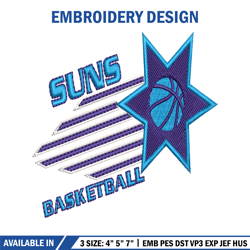 Suns basketball embroidery design, Suns basketball embroidery, logo design, embroidery basketball, Digital download.