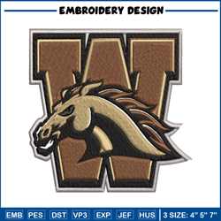 Western Michigan Broncos embroidery design, Western Michigan Broncos embroidery, Sport embroidery, NCAA embroidery.