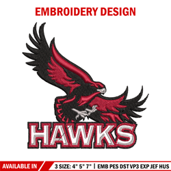 St Joseph's Hawks embroidery design, St Joseph's Hawks embroidery, logo Sport, Sport embroidery, NCAA embroidery.